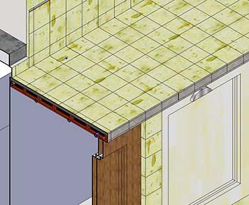 Particolare costruttivo cucina metodo tradizionale